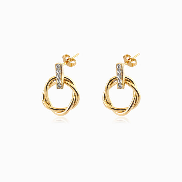 Brincos com Argola 18x14mm BR3058 - Aço Inox Dourado