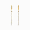 Brincos com Brilhantes BR1542 - Aço Inox Dourado