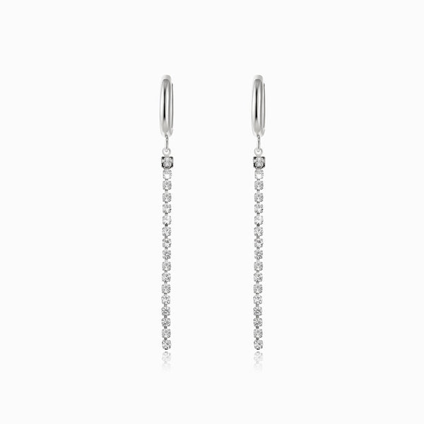 Brincos com Brilhantes BR1542 - Aço Inox Prateado