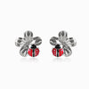 Brincos com Flor 21x21mm BR1331 - Aço Inox Prateado