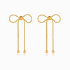 Brincos com Laço 64x24mm BR3034 - Aço Inox Dourado