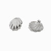 Brincos Concha 29x29mm BR1394 - Aço Inox Prateado