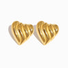 Brincos Coração 27x26mm BR1399 - Aço Inox