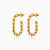 Brincos de Argola 26x16mm BR1538 - Aço Inox Dourado