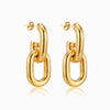 Brincos de Argola em Aço Inoxidável 34x14mm
