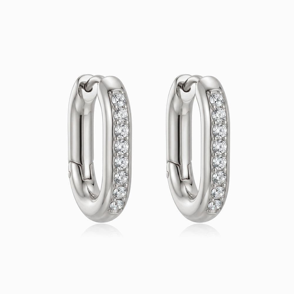 Brincos de Argola em Aço Inoxidável 22x17mm