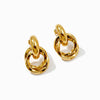 Brincos Geométricos 30x17mm BR1520 - Aço Inox Dourado