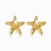 Brincos Clip Estrela do Mar 32x32mm BR3044 Traseiro - Aço Inox Dourado