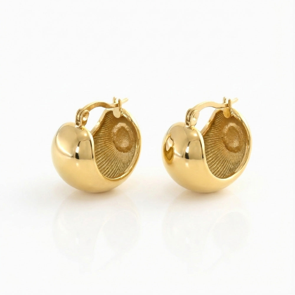 Brincos Geométrico 20x19mm BR3049 - Aço Inox Dourado