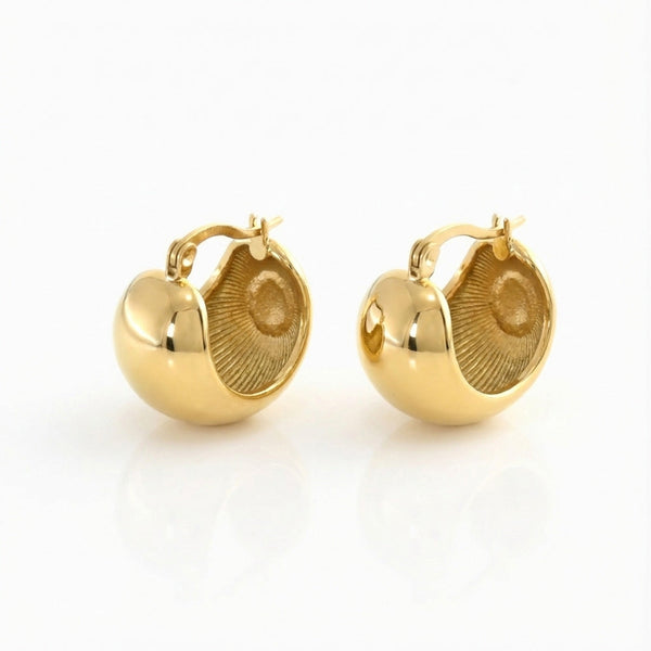 Brincos Geométrico 20x19mm BR3049 - Aço Inox Dourado