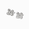 Brincos Minimalista Flor 18mm BR1421 - Aço Inox Prateado