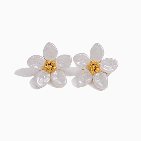 Brincos Flor 36mm BR1522 - Aço Inox