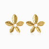 Brincos Flor 35x35mm BR3043 - Aço Inox Dourado