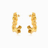 Brincos Geométricos 38x16mm BR1384 - Aço Inox Dourado