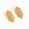 Brincos Geométricos 47x18mm BR1420 - Aço Inox Dourado