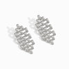 Brincos Geométricos 47x18mm BR1420 - Aço Inox Prateado