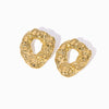Brincos Geométricos 30x26mm BR1424 - Aço Inox Dourado