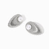 Brincos Geométricos 24x16mm BR1430 - Aço Inox Prateado