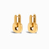 Brincos Geométricos 20x13.5mm BR1498 - Aço Inox Dourado