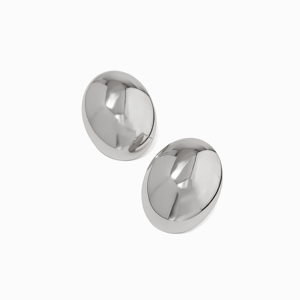 Brincos Geométricos 23x18mm BR1510 - Aço Inox Prateado