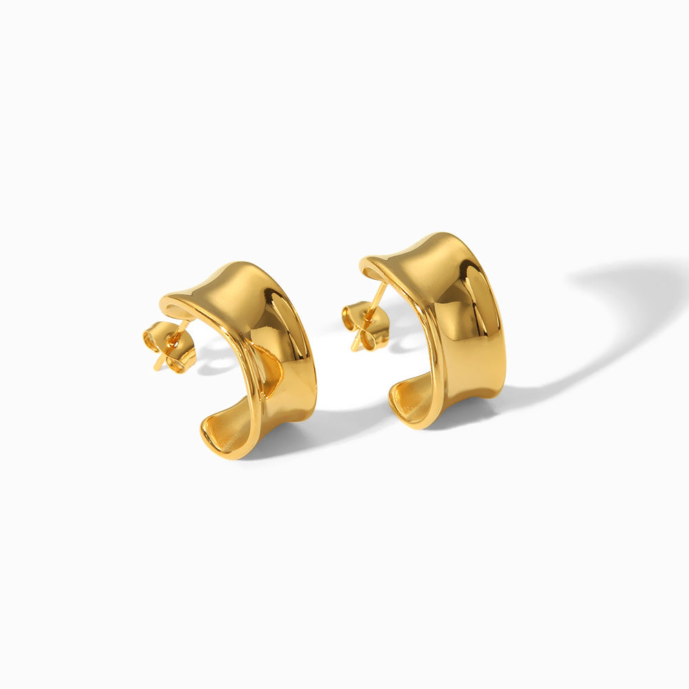 Brincos Geométricos 17x11mm BR1535 - Aço Inox
