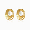 Brincos Clip 28x22mm BR3046 - Aço Inox Dourado