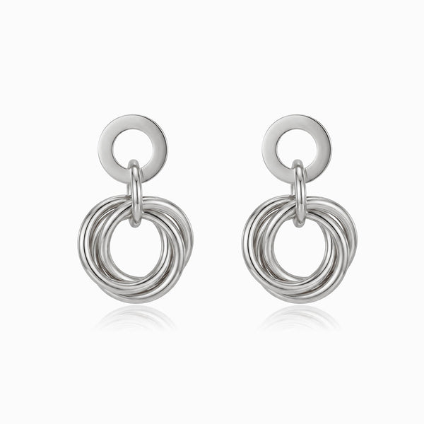 Brincos Geométricos 25x18mm BR3065 - Aço Inox Prateado