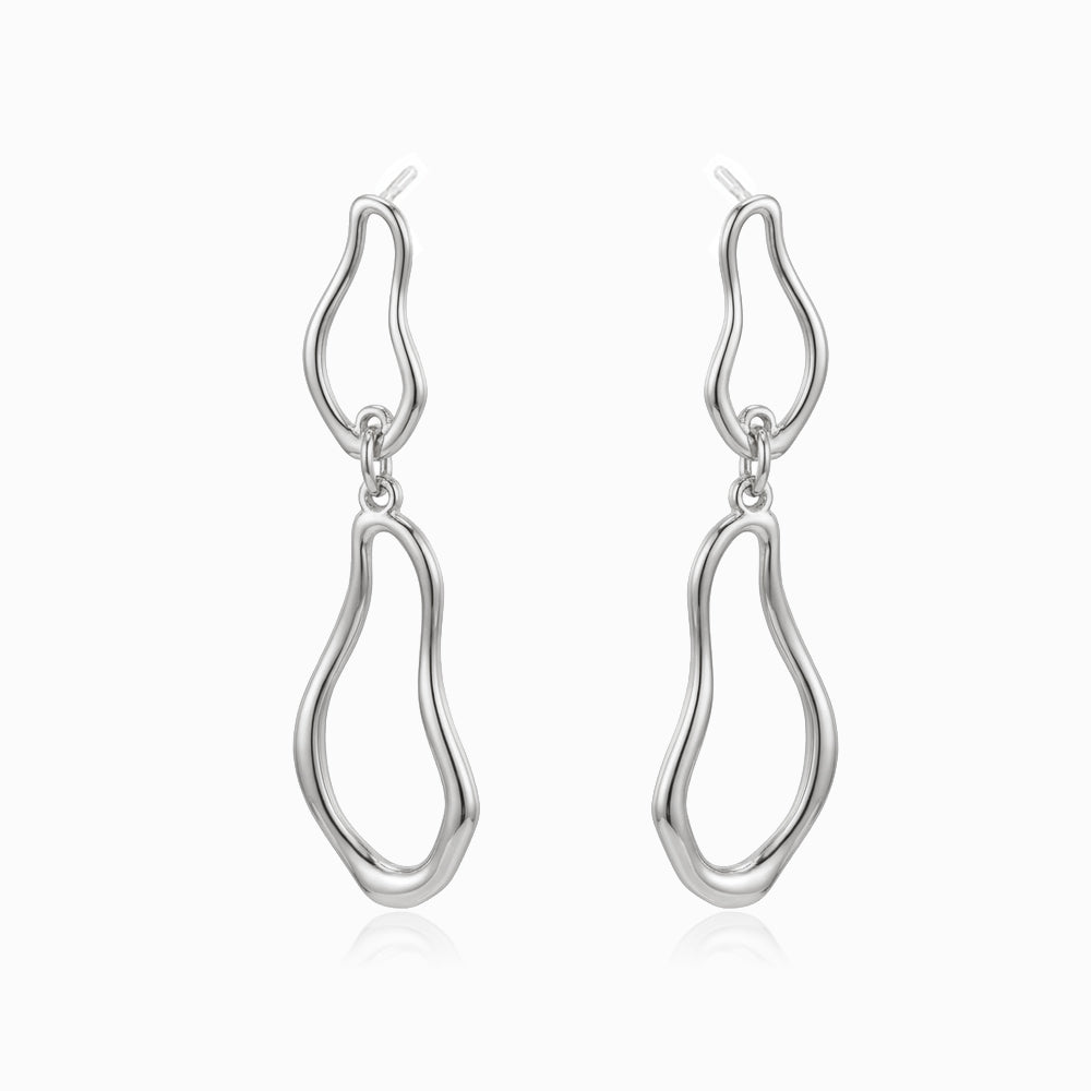 Brincos Geométricos em Aço Inoxidável 50x13mm