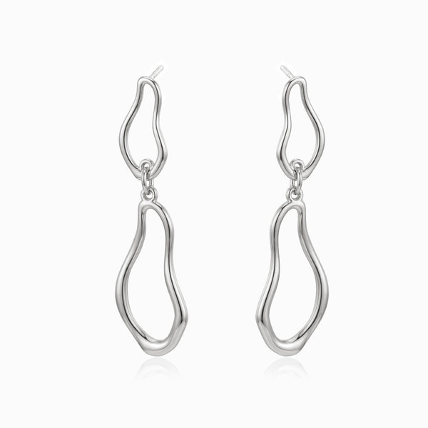 Brincos Geométricos em Aço Inoxidável 50x13mm