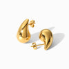 Brincos Gota 26x15mm BR1053 - Aço Inox Dourado