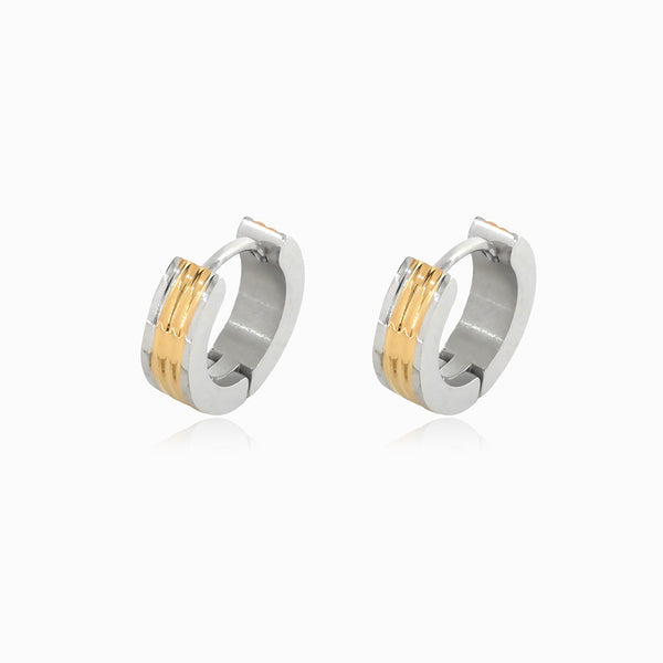 Brincos Minimalista 13mm BR3051 - Aço Inox Dourado