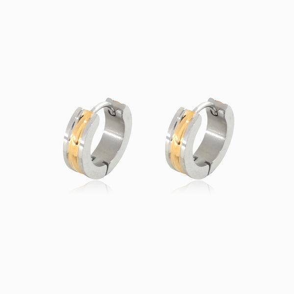 Brincos Minimalista 13mm BR3052 - Aço Inox Dourado