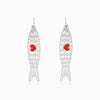 Brincos Sardinha 65x13mm BR1367 - Aço Inox Prateado