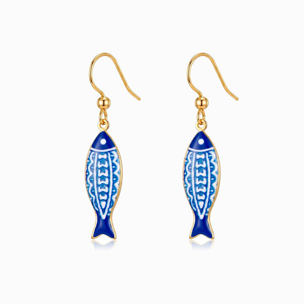 Brincos Sardinha em Aço Inoxidável 40x9mm