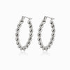 Brincos Torcidos 33x25mm BR1432 - Aço Inox Prateado
