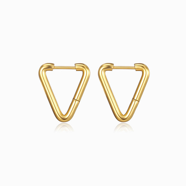 Brincos Triângulo 18x16mm BR1390 - Aço Inox Dourado