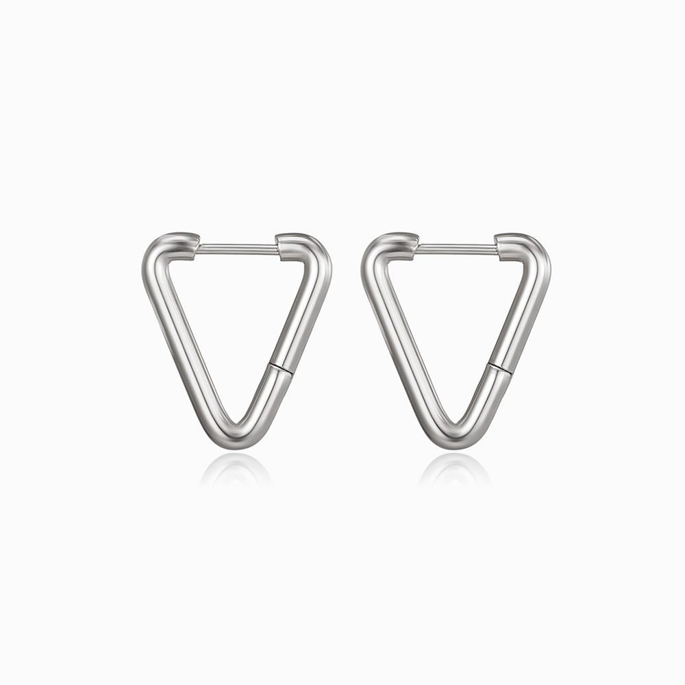 Brincos Triângulo 18x16mm BR1390 - Aço Inox Prateado