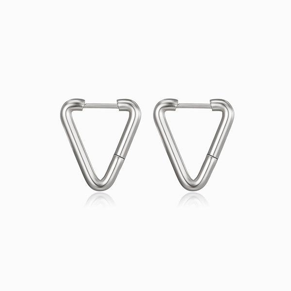 Brincos Triângulo 18x16mm BR1390 - Aço Inox Prateado