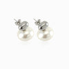 Brincos com Pérola 19x16mm BR1132 - Aço Inox Prateado