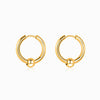 Brincos Argola 10mm BR1280 - Aço Inox Dourado