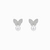 Brincos Borboleta com Péroal 17x13mm BR1783P-MBE030 - Aço Inox