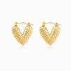 Brincos Coração 20x18mm BR1191 - Aço Inox Dourado