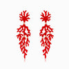 Brincos Coral 110x33mm BR5018A - Resina e Metal