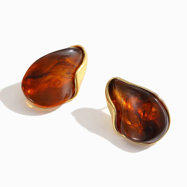 Brincos Elegantes 31x22mm BR1700 - Aço Inox