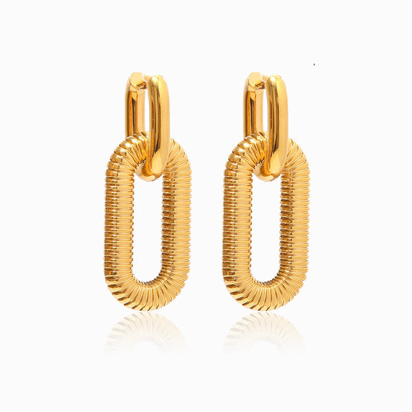 Brincos Fashion 37x13mm BR1152 - Aço Inox