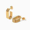 Brincos Fashion 20x12mm BR1154 - Aço Inox Dourado