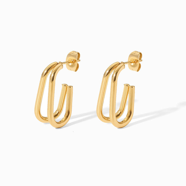 Brincos Fashion 20x12mm BR1155 - Aço Inox