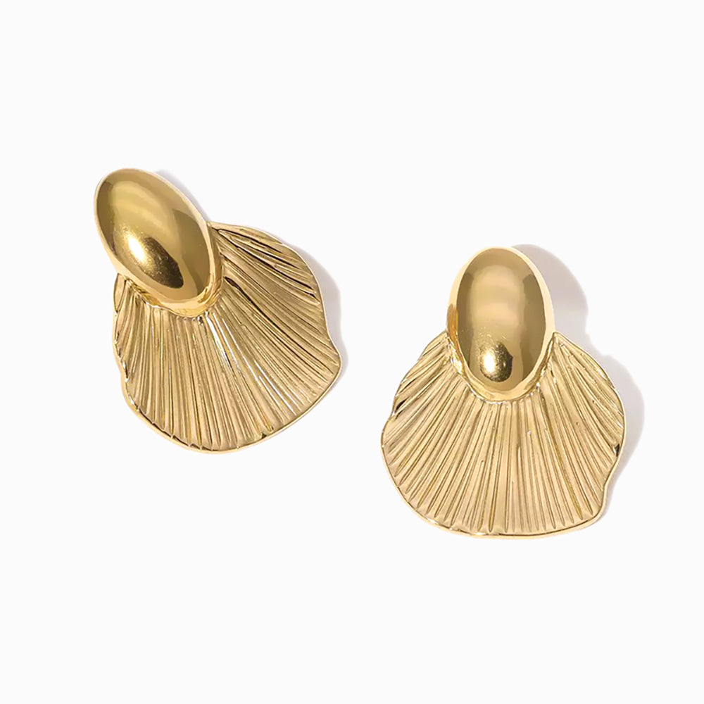 Brincos Fashion 38x30mm BR1163 - Aço Inox Dourado