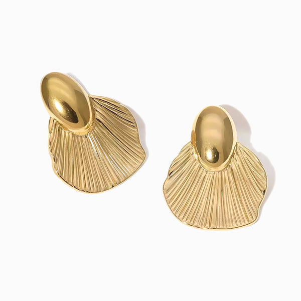 Brincos Fashion 38x30mm BR1163 - Aço Inox Dourado