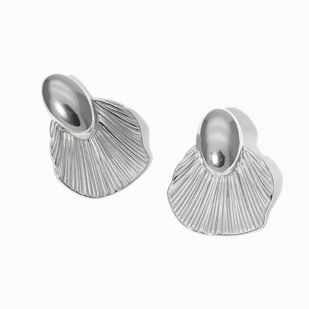 Brincos Fashion 38x30mm BR1163 - Aço Inox Prateado